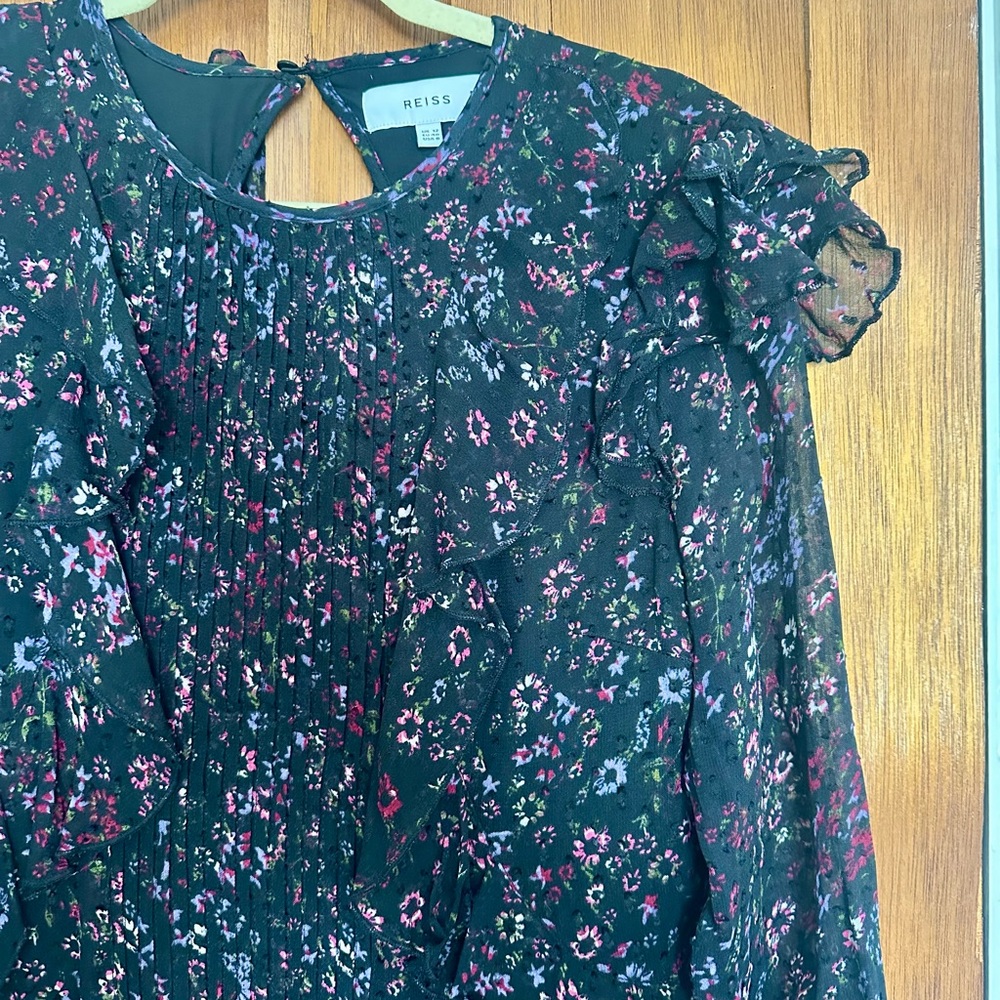 Reiss Carey Ruffle Floral Dress - Picture 6 of 9